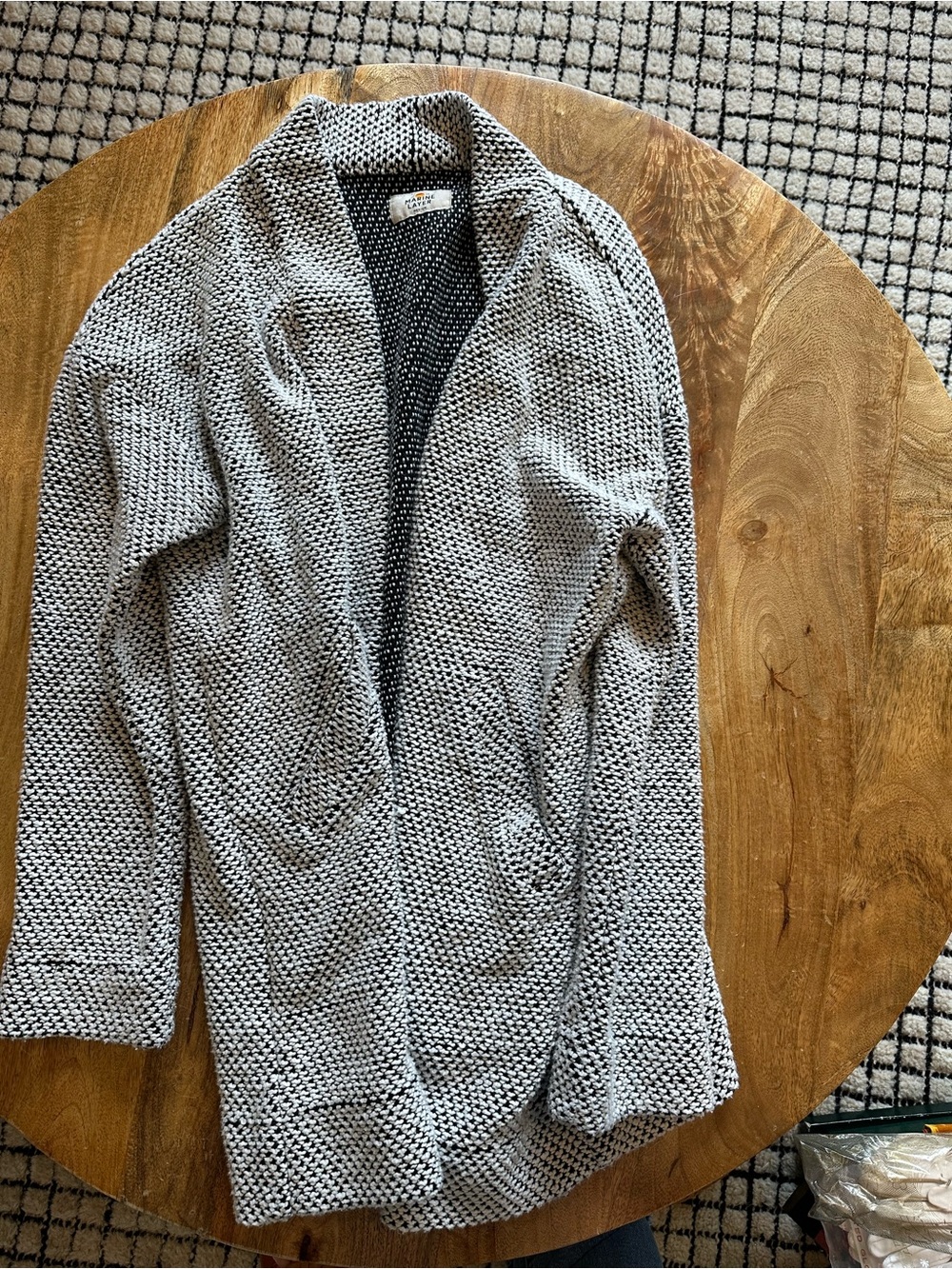 Marine Layer Gray Open-Front Knit Cardigan